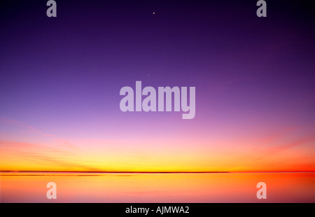 Coucher de soleil sur son Roi, W, Kimberley en Australie occidentale, Banque D'Images