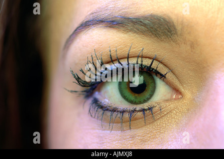 Close-up of a woman's l'oeil droit. Banque D'Images