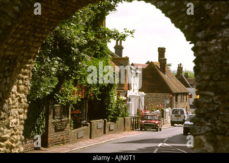 Pevensey Sussex village du château Banque D'Images