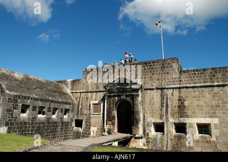 La forteresse de Brimstone Hill St Kitts La Citadelle Banque D'Images