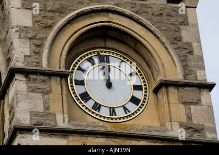 Cadran de l'horloge à Hay-on-Wye, au Pays de Galles, Royaume-Uni Banque D'Images