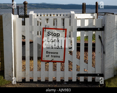 Arrêter le signal ferroviaire Banque D'Images