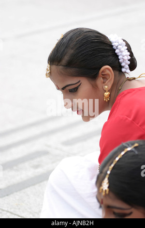 Akademi effectuant sur Trafalgar Square London UK Banque D'Images