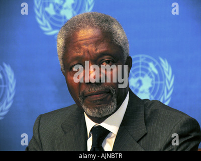 Ancien Secrétaire général de l'Organisation des Nations Unies, Kofi Annan. Banque D'Images