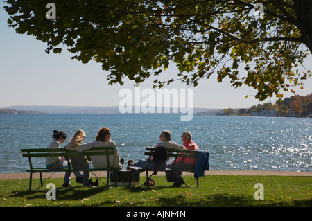 Parc sur le lac Skaneateles dans Skaneateles New York United States Banque D'Images