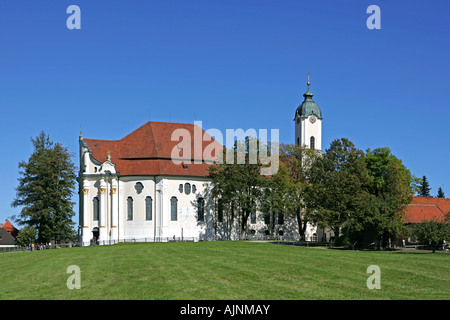 Allemagne Bavière Wieskirche Pfaffenwinckel Banque D'Images