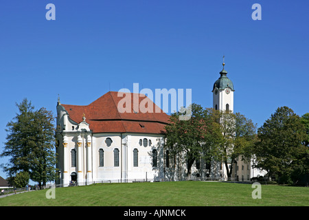 Allemagne Bavière Wieskirche Pfaffenwinckel Banque D'Images