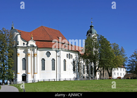 Allemagne Bavière Wieskirche Pfaffenwinckel Banque D'Images