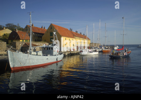 Le port de Christianso près de Bornholm Danemark Banque D'Images