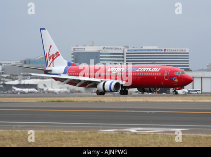 Virgin Blue Airlines Boeing 737-800 à Sydney, Australie Banque D'Images