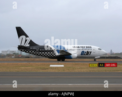 Site Airlines Boeing 737-200Adv au départ de Sydney Banque D'Images