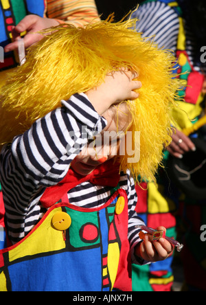 Petit Clown au carnaval allemand "Fasnet" Banque D'Images