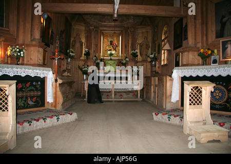 Intérieur de l'église, Zakopane, Pologne, Europe, Podhale Banque D'Images