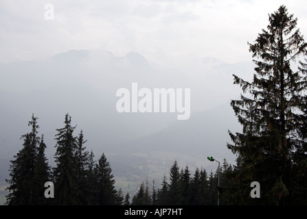 Vue depuis la colline Gubalowka, Zakopane, Pologne, Europe, Podhale Banque D'Images