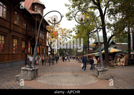 Main street, Zakopane, Pologne, Europe, Podhale Banque D'Images