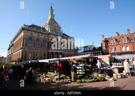 Marché du centre-ville d''Ipswich Suffolk coastal town england uk go Banque D'Images