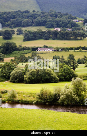 La vue sur la vallée de la Dee Llangollen Canal entre Llangollen et Trevor North Wales Banque D'Images