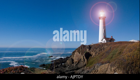 Pigeon Point Lighthouse Route 1 California USA 2007 Banque D'Images