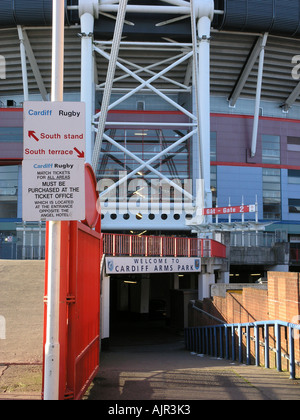 Entrée du stade Millenium accueil de rugby gallois de Cardiff ville capitale du Pays de Galles uk go Banque D'Images