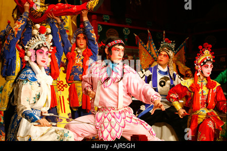 L'opéra chinois au Hou-kouang Guild Hall Beijing Chine Banque D'Images