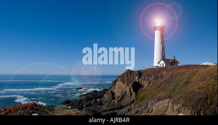 Pigeon Point Lighthouse Route 1 California USA 2007 Banque D'Images