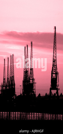 Dock Cranes, Southampton Docks, Southampton, Hampshire, Angleterre, ROYAUME-UNI, GB. Banque D'Images