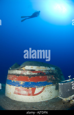 La plongée sur épave MV Karwela Mer Méditerranée Gozo Banque D'Images