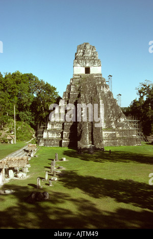 Peten Guatemala mayas de Tikal Temple Grand Plaza Site du Grand Jaguar Banque D'Images