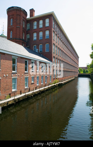 Boott Cotton Mills Museum sur Canal de l'Est du Massachusetts Lowell Banque D'Images