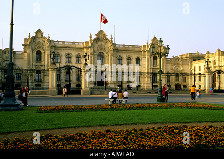 Pérou Lima Palacio del Gobierno Banque D'Images