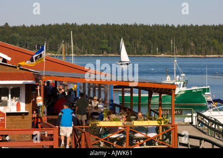 Holbrook s Wharf et homard auvent Cundy Harbor Maine Banque D'Images