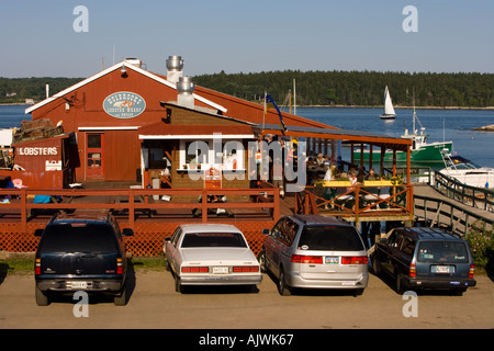 Holbrook s Wharf et homard auvent Cundy Harbor Maine Banque D'Images