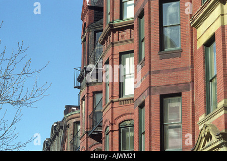 Brownstone exclusif hébergement sur Newbury Street à Boston Massachusetts Banque D'Images