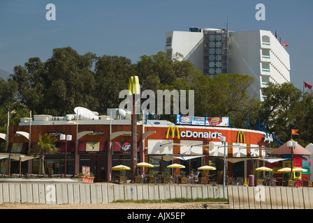 Maroc, Côte Atlantique, Agadir : McDonald's Restaurant Agadir Beach Banque D'Images