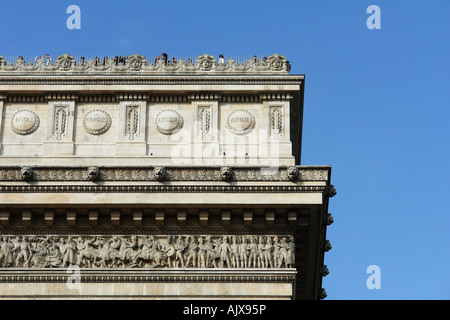 Arc de Triomphe, Paris Banque D'Images