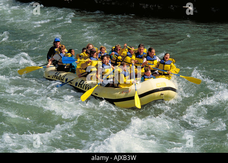 1259 Elk266 Grand Teton NP Wyoming Jackson Hole Snake River rafting Banque D'Images