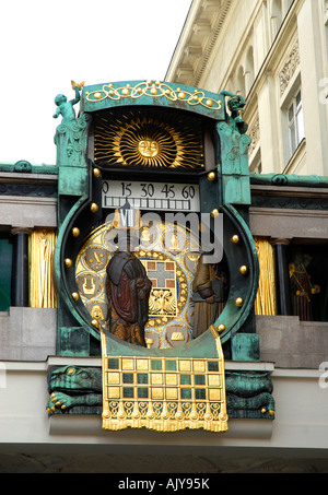 L'horloge Anker, Vienne Autriche Banque D'Images