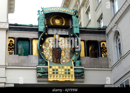 L'horloge Anker, Vienne Autriche Banque D'Images