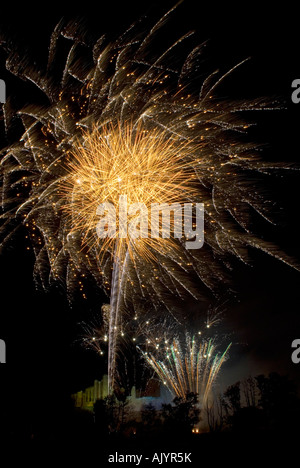 D'artifice à Kenilworth 5 novembre célébrations de Guy Fawkes Banque D'Images