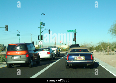 La circulation sur l'autoroute à Phoenix Arizona United States America USA Banque D'Images
