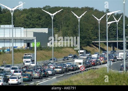 France Bordeaux Talence Heavy Embouteillage sur l'autoroute A69 sur une maison de vacances août Jour de départ Banque D'Images