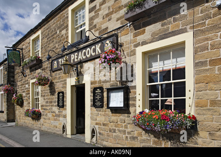 Pub typique Derbyshire Derbyshire Bakewell Banque D'Images