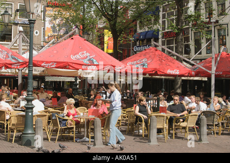 Amsterdam Pays-Bas Restaurant vie autour de Leidseplein Banque D'Images