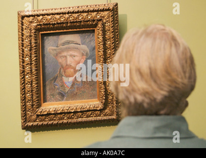 Amsterdam Pays-Bas van goghs self portrait au Rijksmuseum Banque D'Images