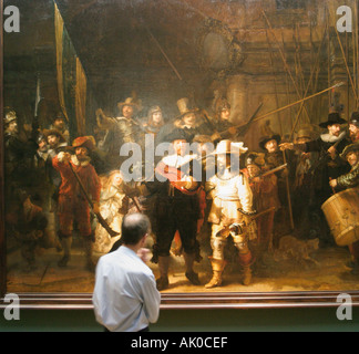 Amsterdam Pays-Bas Rembrandt La Ronde de nuit au Rijksmuseum Banque D'Images