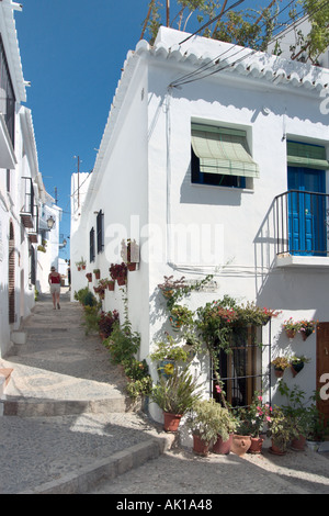 La vieille ville historique de Frigiliana, près de Nerja, Costa del Sol, Andalousie, Espagne Banque D'Images