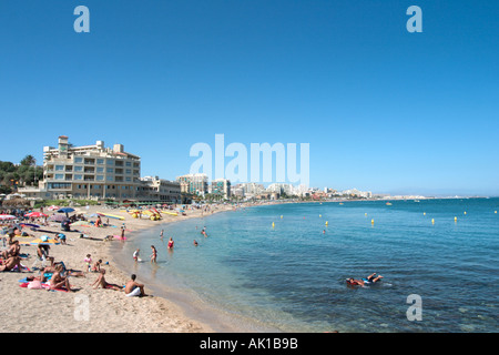 Plage de Benalmadena Costa, Costa del Sol, Andalousie, Espagne Banque D'Images