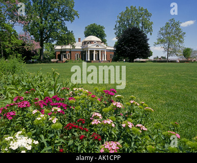 Le parc et jardins au coeur de la maison de Thomas Jefferson troisième président des Etats-Unis Banque D'Images