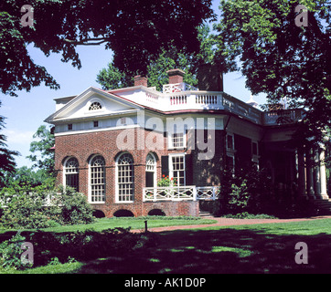 Une vue sur le parc et jardins de Monticello accueil de Thomas Jefferson troisième président des Etats-Unis Banque D'Images