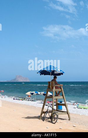 Plage à Altea, Costa Blanca, Espagne Banque D'Images